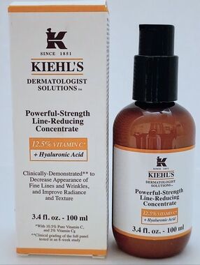 Kiehl’s Powerful Strength Line Reducing Concentrate 12.5% Vitamin C 100ml NEW